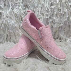 Sparkly Pink Slip-On Kids Shoes